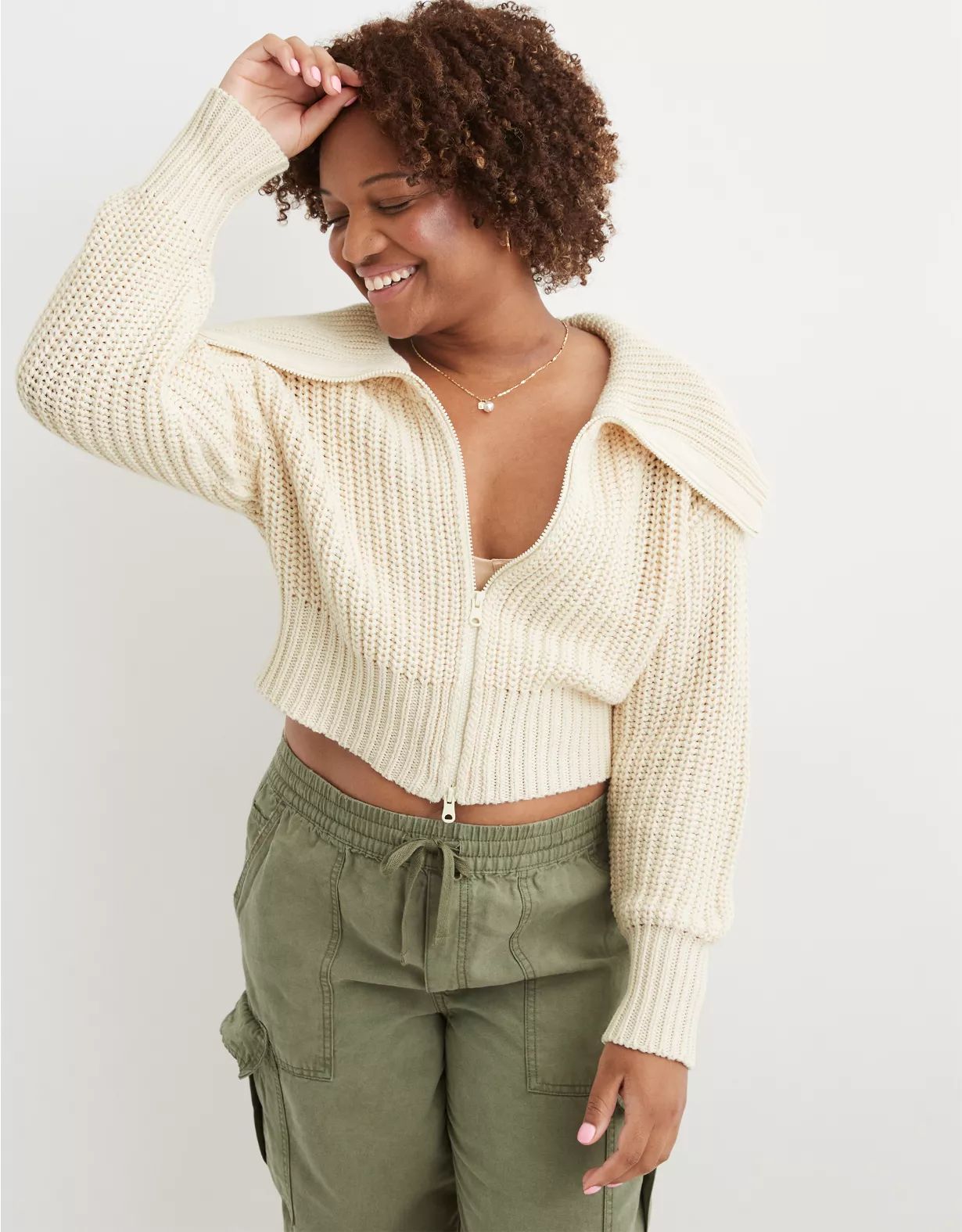 Aerie Double Zip Cardigan curated on LTK