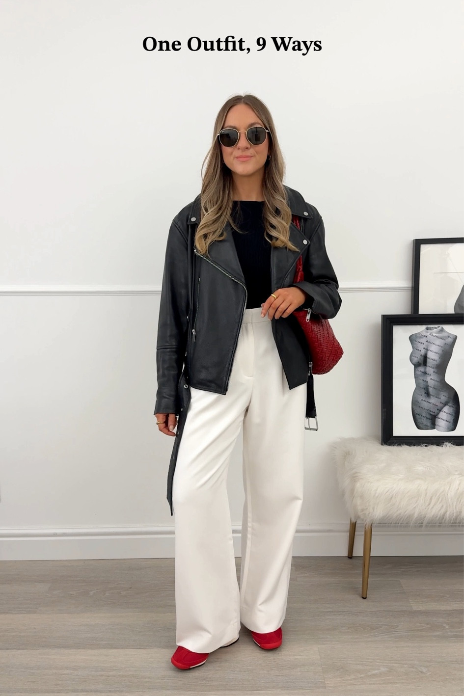 Biker jacket outfit with white trousers & red accessories ❤️

Size details 👇🏼
Jacket (old H&M so similar linked) 
Top: xs
Trousers: 26 short


#LTKfindsunder100 #LTKstyletip #LTKfindsunder50