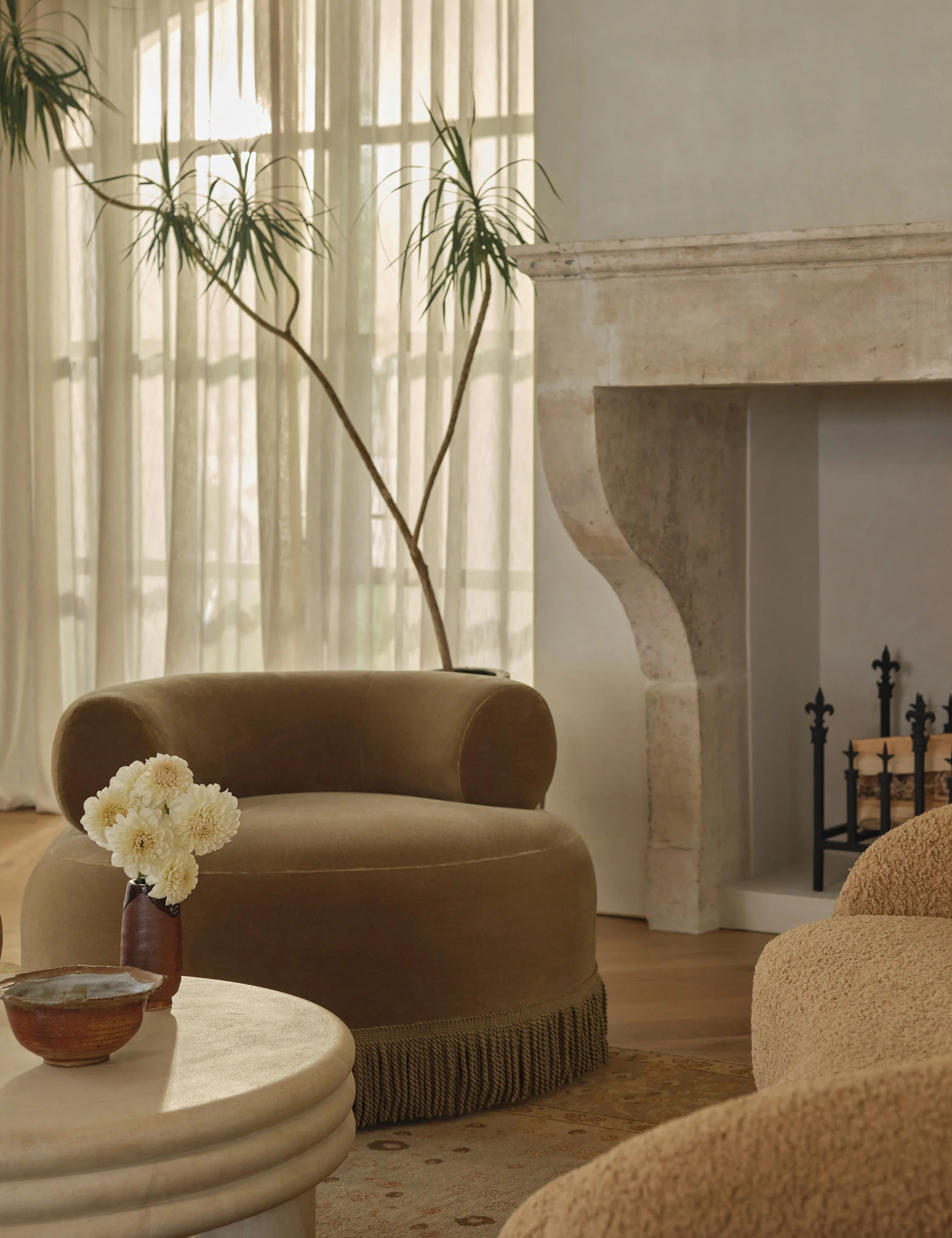 Lenny Swivel Chair by Button Atelier x Co.House Designs | Lulu and Georgia 