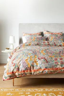Lacey Organic Cotton Duvet Cover | Anthropologie (US)