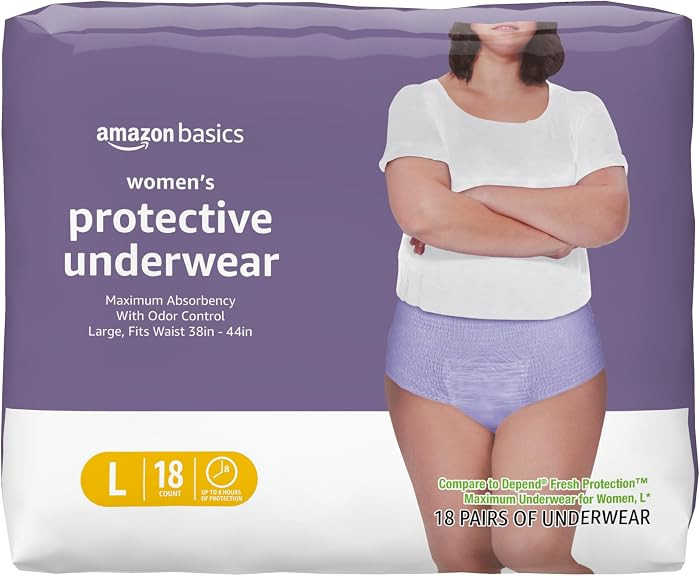 Amazon Basics Postpartum Incontinence Underwear for Women, Maximum Absorbency with Bladder Leak P... | Amazon (US)
