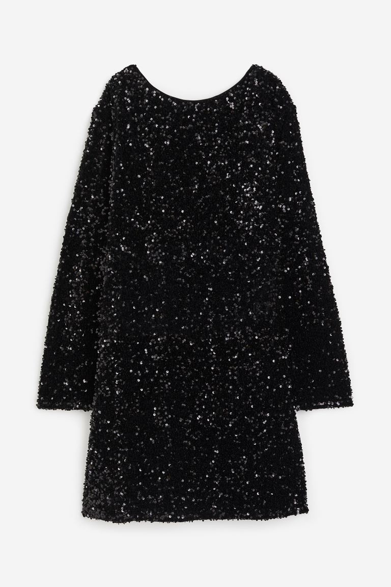 Sequined Dress with Low-cut Back | H&M (US + CA)