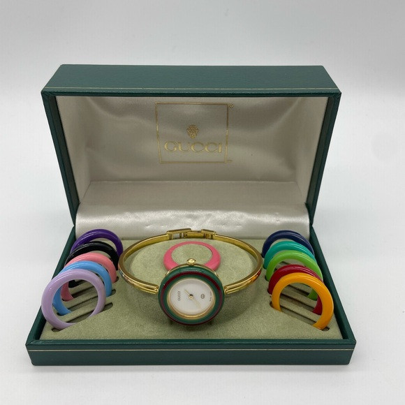 Vintage Gucci Bezel Gold Bangle Watch | Poshmark
