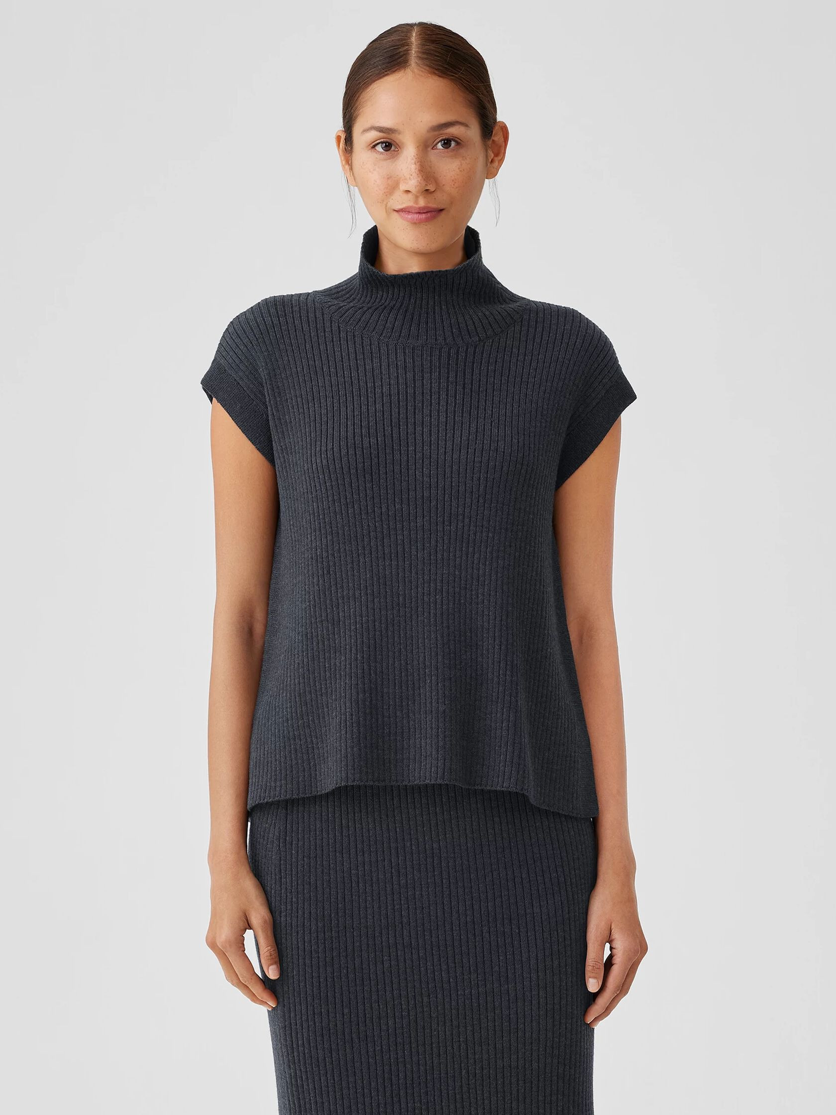 Merino Turtleneck Top in Regenerative Wool | Eileen Fisher
