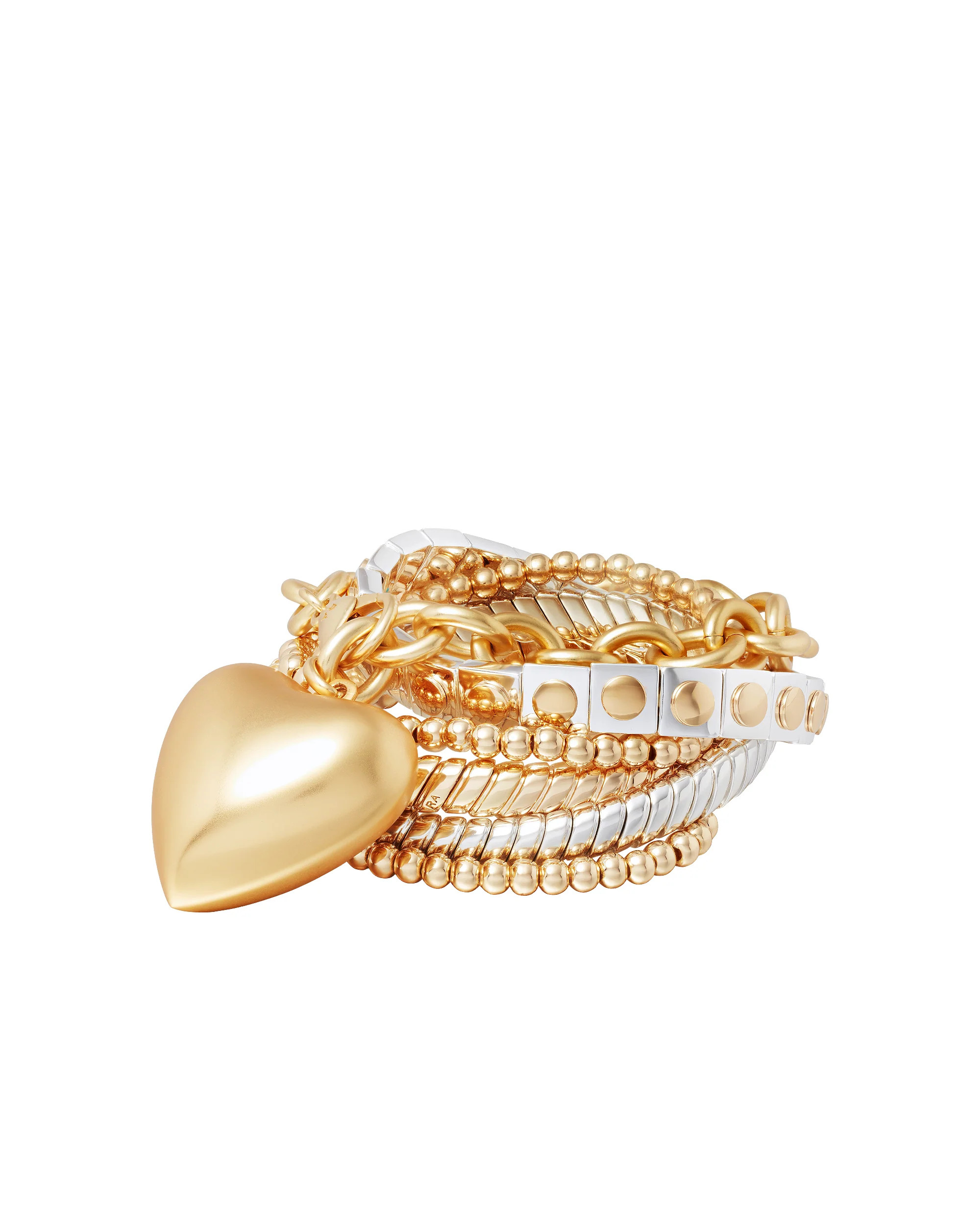 The Puffy Heart Bracelet Stack | Roxanne Assoulin
