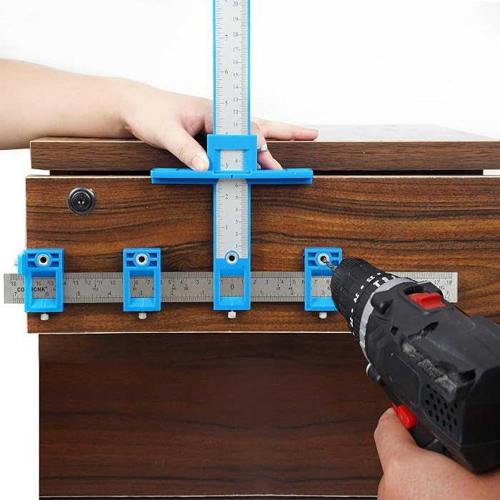 Cabinet Hardware Jig, Cabinet Hardware Template Tool-Adjustable Drill Guide for Fast and Accurate... | Amazon (US)