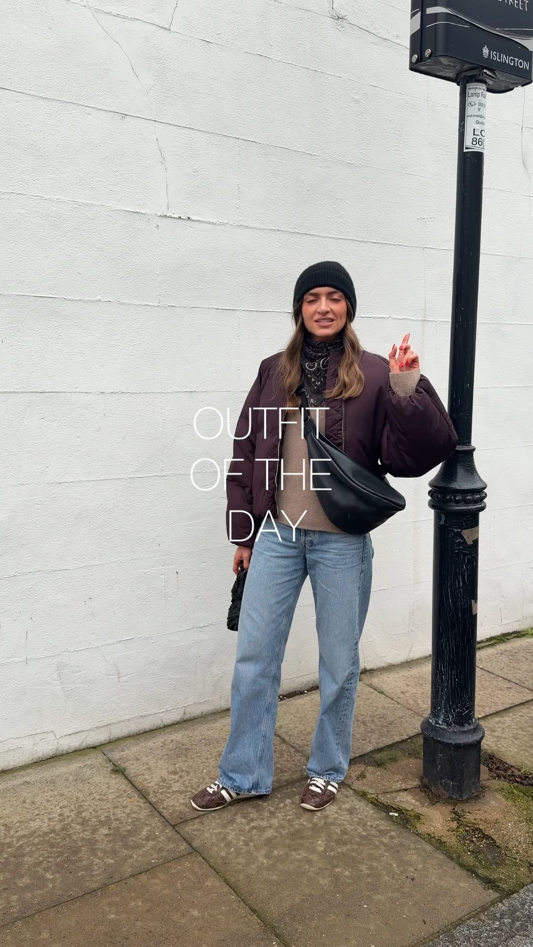 Outfit of the day for a rainy day in London
Arket bomber jacket 38
Medium in the cos jumper
23 in the COH Ayla jeans
Adidas Japan trainers
Kujten cashmere neck scarf - can’t link on here so linked similar
The row large banana bag, exact & similar linked 
Cashmere beanie 


Outfit of the day, weekend casual outfit 