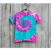 Girls Tie Dye T-Shirt, Youth Sizes Xs S M L Xl Pink, Purple & Jade, Hippie Kids, Tshirt | Etsy (US)