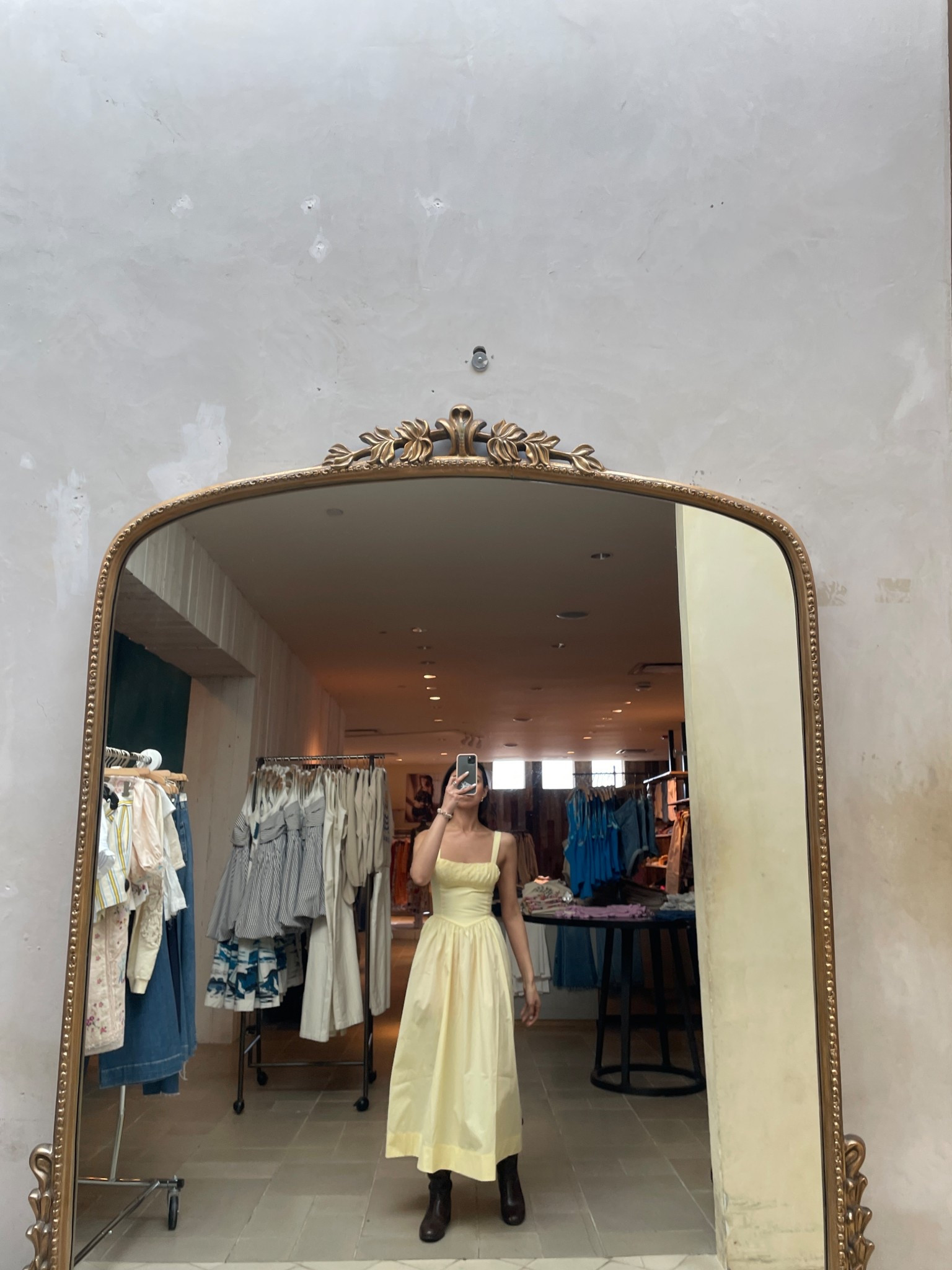 The dropped waist ruched midi dress. True to size, wearing XXS 

#LTKPetite