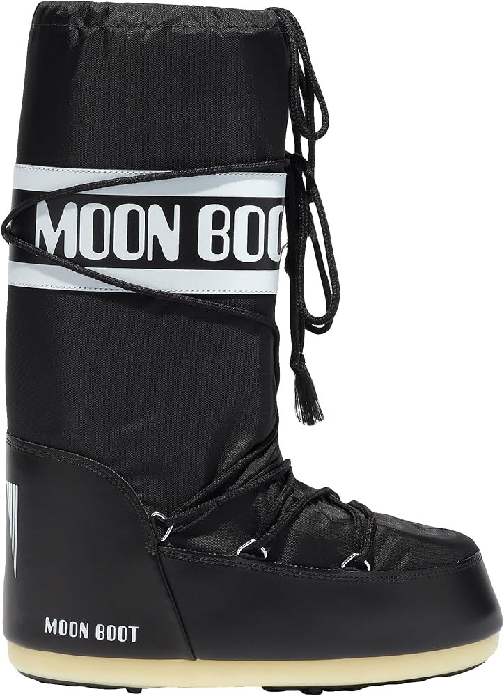 Amazon.com: Moon Boot Icon Nylon Insulated Slip On Unisex Snow Boots, M7-8.5, W8-9.5 Black : Luxu... | Amazon (US)