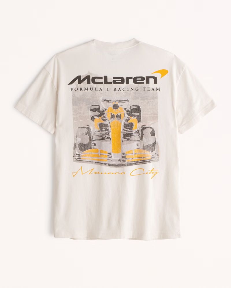Abercrombie & Fitch Men's McLaren Graphic Tee in White Mclaren Graphic - Size XL | Abercrombie & Fitch (US)