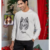 Unisex - Custom Pet Sweatshirt, Personalized Dog Sweater, Cat Shirt, Gift For Lovers, Printed Portrait, Draweing | Etsy (US)
