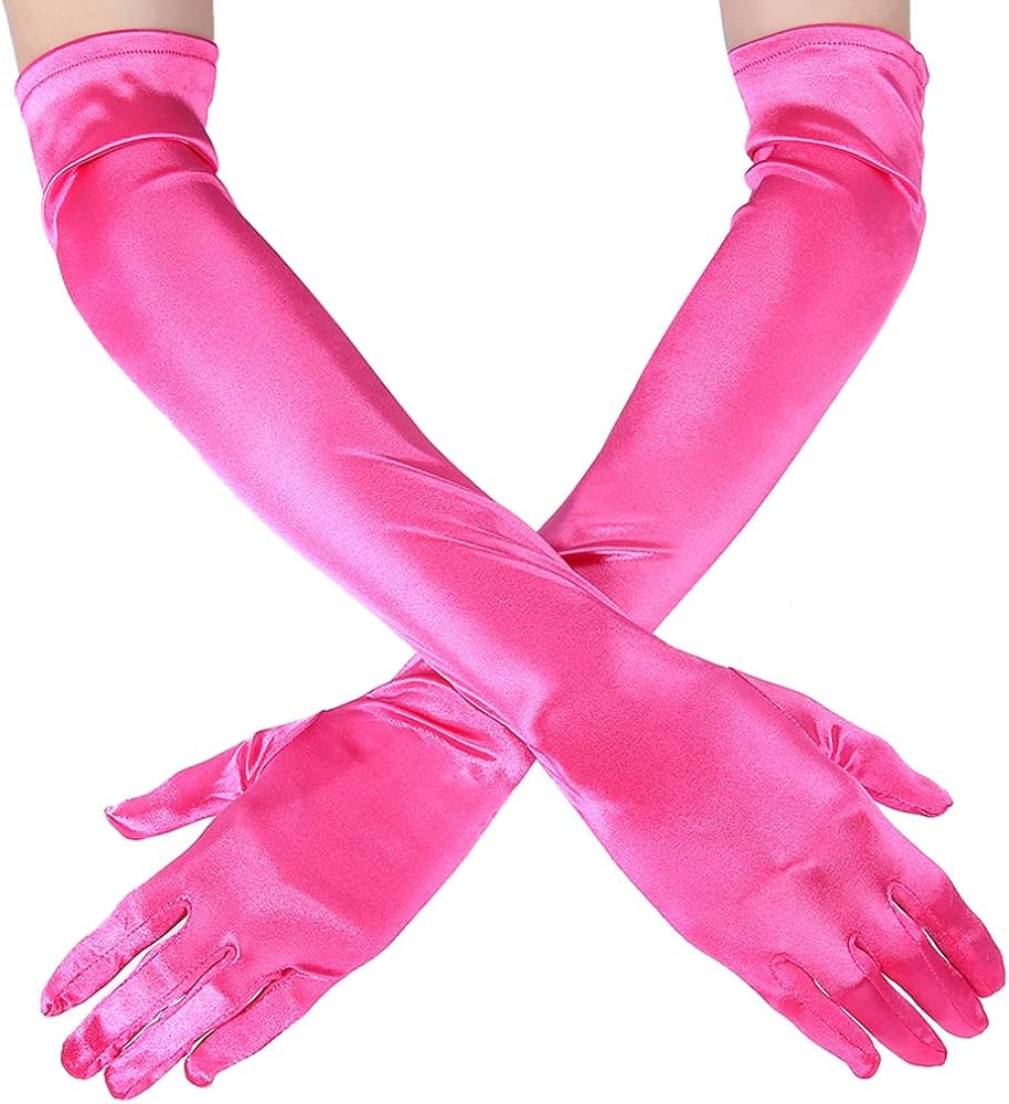 Xuhan 15"/ 21" Long Flapper Evening Opera Satin Gloves for Women Elbow Length 1920s | Amazon (US)
