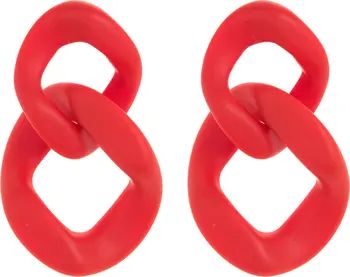 Area Stars Red Resin Double Link Earrings | Nordstromrack | Nordstrom Rack