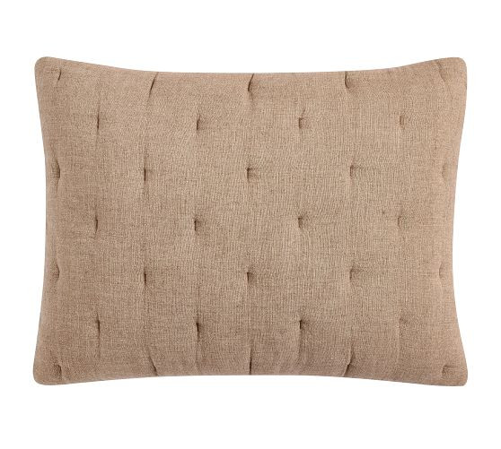 Everyday Linen Comfort Quilted Shams | Pottery Barn (US)