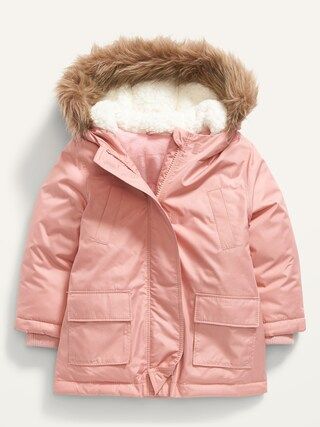 Faux-Fur-Trim Hooded Parka for Toddler Girls | Old Navy (CA)