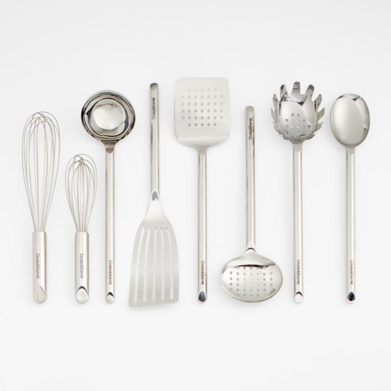 Crate & Barrel Stainless Utensils, Set of 8 | Crate & Barrel | Crate & Barrel