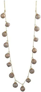 Amazon.com: Creative Co-Op Embossed Mercury Glass Ball Ornament Garland, Marbled Taupe : Home & K... | Amazon (US)