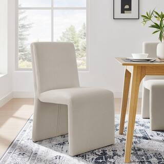 MODWAY Emory Fabric Slipper Dining Chair in Salt EEI-7185-SAL - The Home Depot | The Home Depot