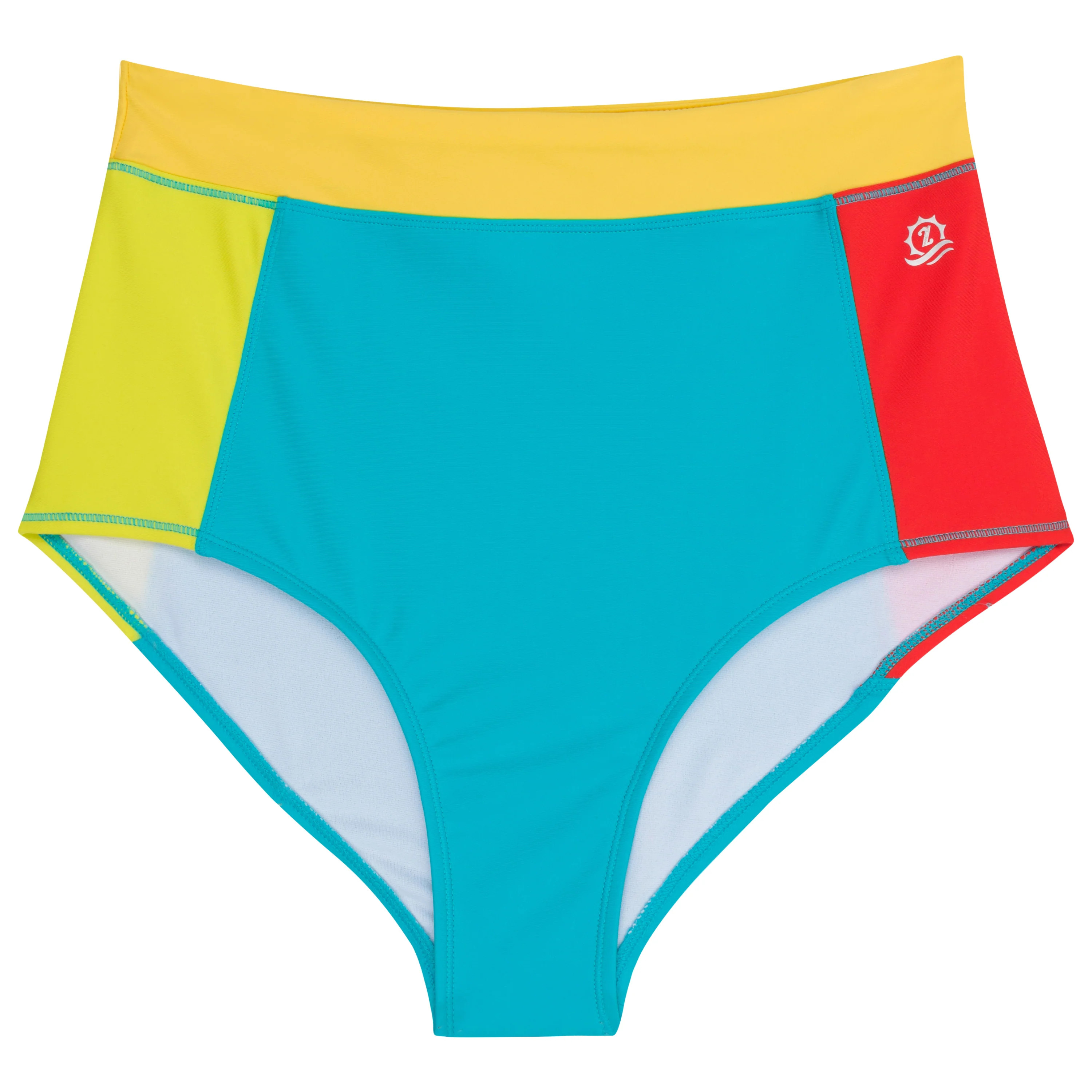 Women's High Waist Bikini Bottoms | "Color Pop" | SwimZip