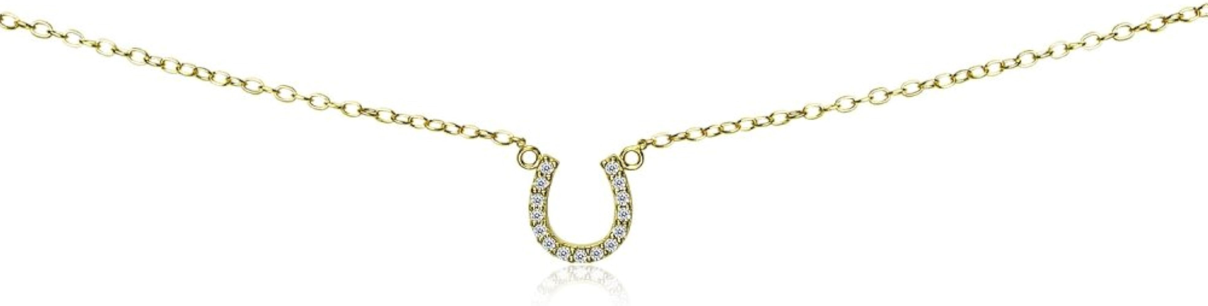 B. BRILLIANT Sterling Silver Cubic Zirconia Horseshoe Necklace for Women | Amazon (US)