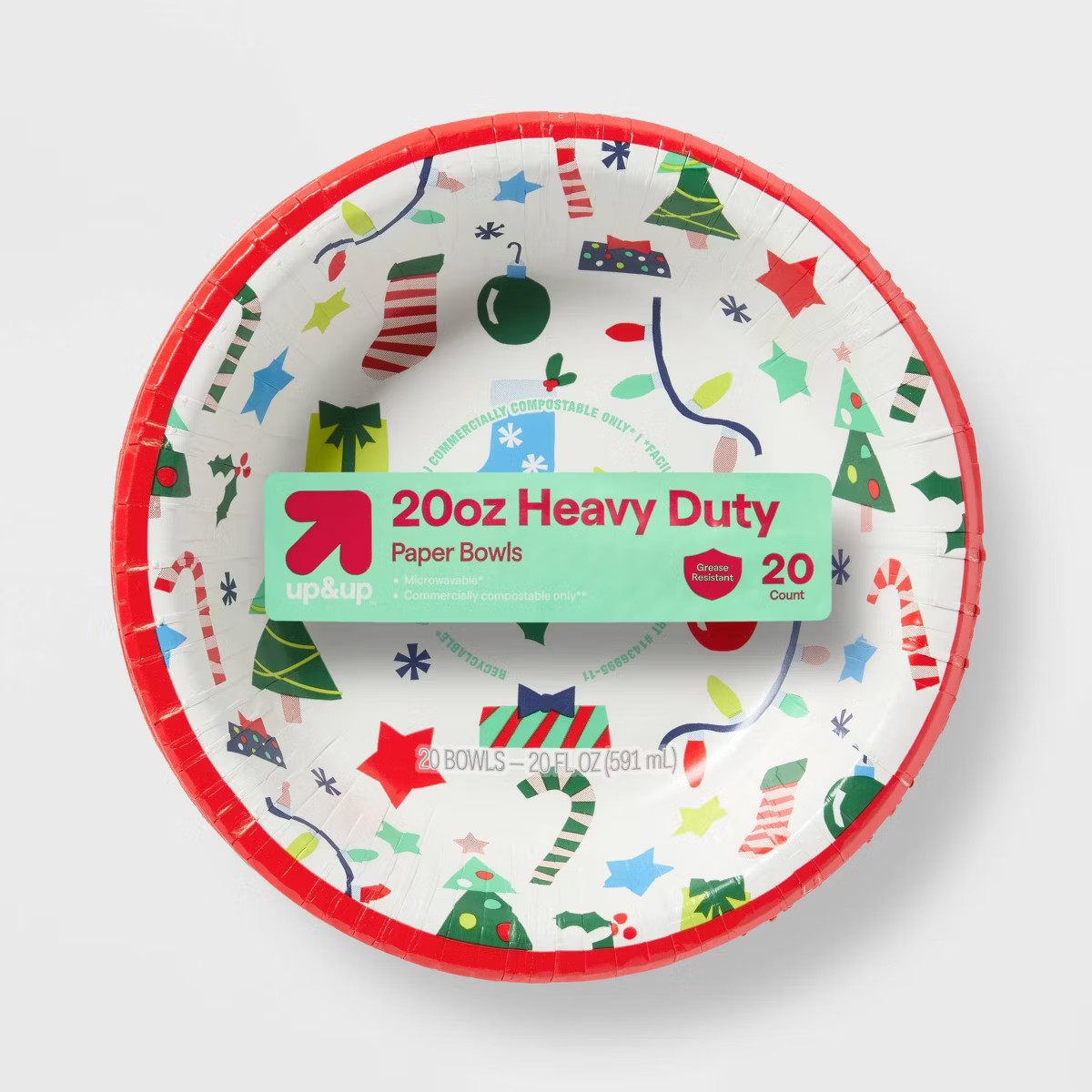 Holiday Disposable Bowls - Multi Print - 20oz/20ct - up&up™ | Target