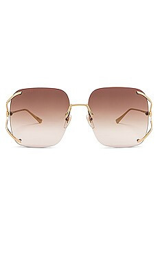 Gucci Rectangle Fork in Shiny Gold, Ivory & Brown Gradient from Revolve.com | Revolve Clothing (Global)