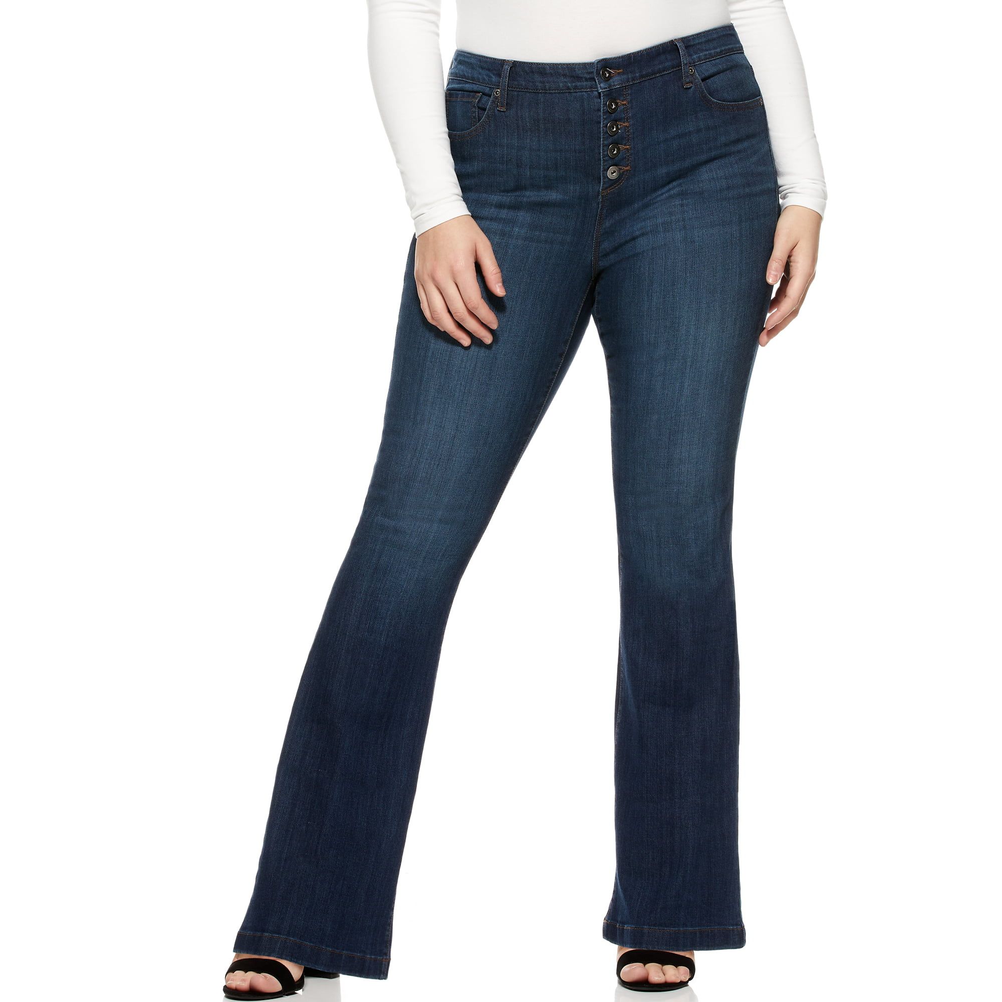 Sofia Jeans by Sofia Vergara - Sofia Jeans by Sofia Vergara Plus Size Melisa Flare High-Waist Str... | Walmart (US)