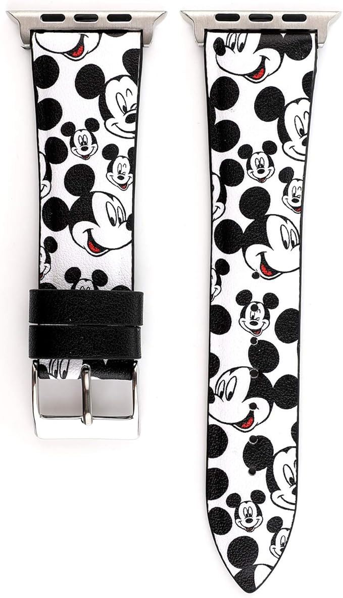 Cute Cartoon Leather Band Lovely Style Replacement Strap Wristband Compatible with Apple Watch 38... | Amazon (US)