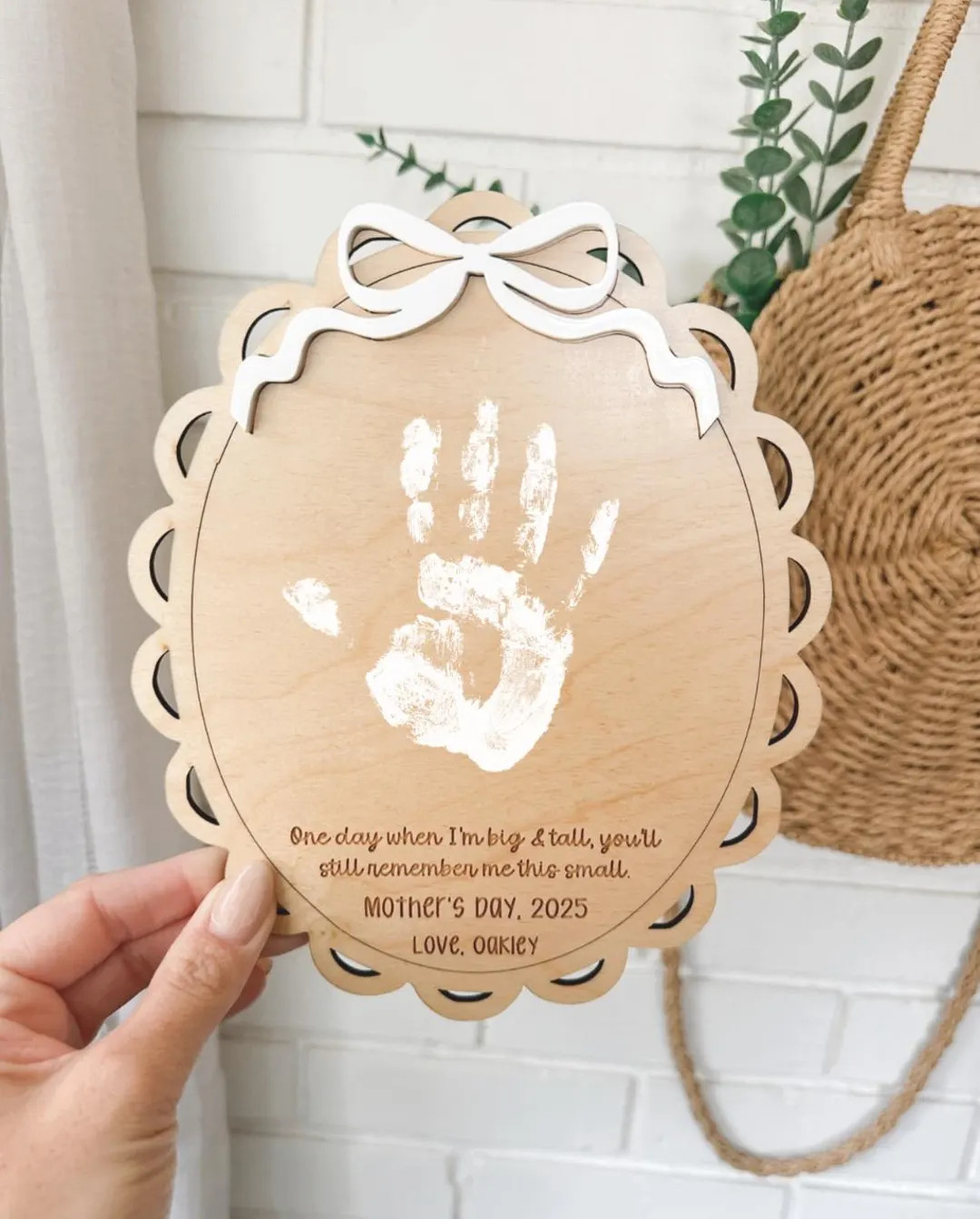 Handprint Sign, DIY Children’s Gift, Child's Hand Print Sign, Mother's Day Sign, Mother's Day G... | Etsy (US)