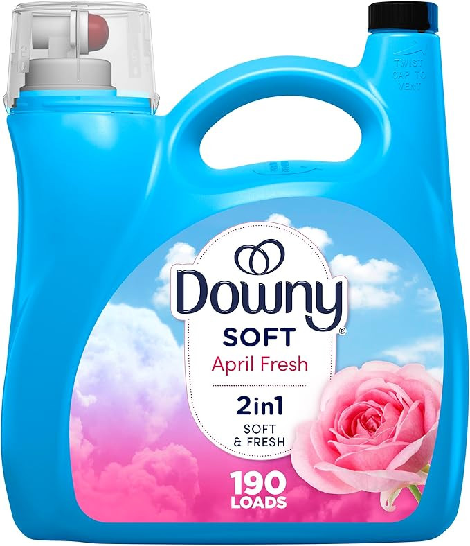 Downy Liquid Fabric Softener, April Fresh 2-in-1 Fresh & Soft, 140 Fl Oz, 190 Loads, Fabric Condi... | Amazon (US)