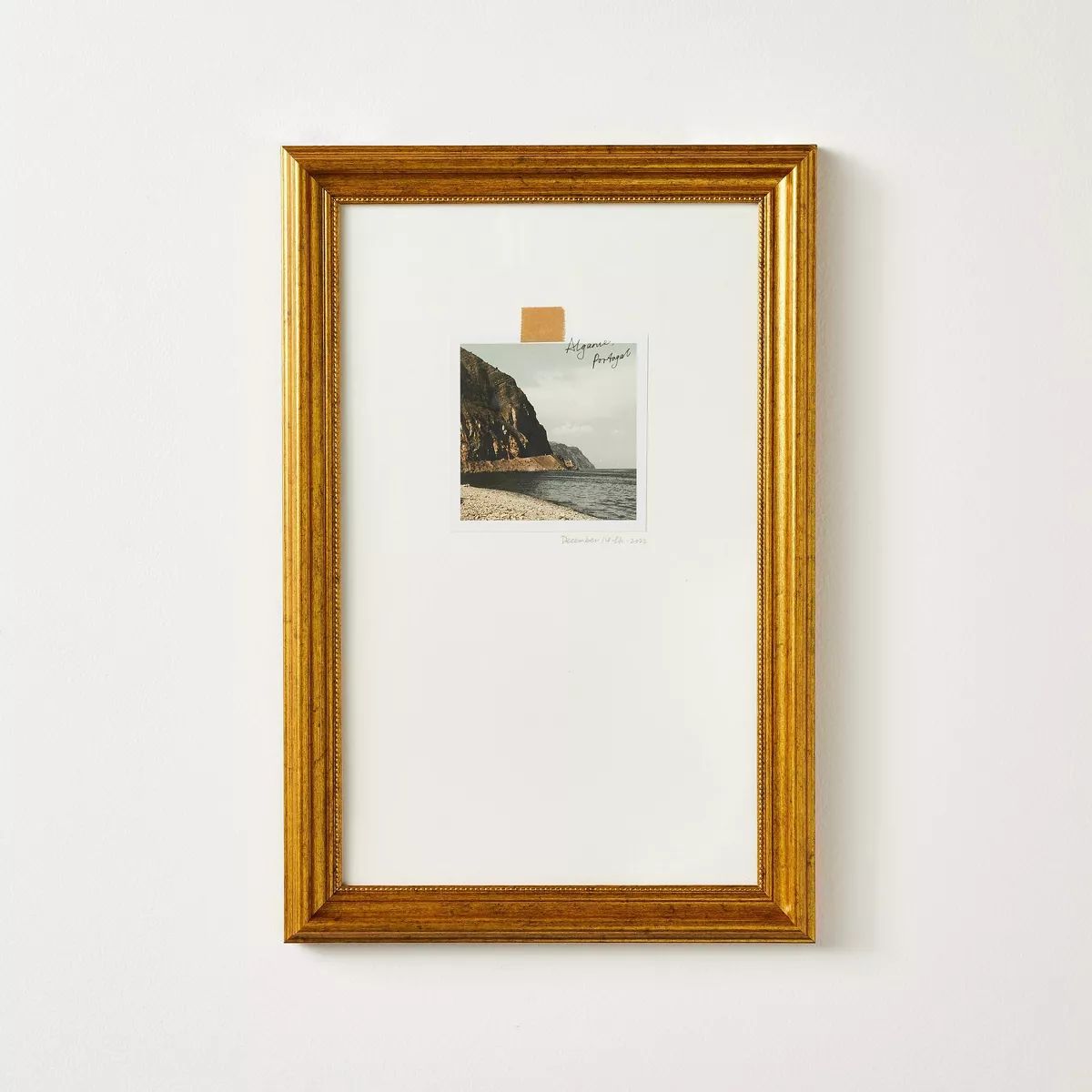 12"x18" Travel Polaroid Framed Wall Art Gold - Threshold™ designed with Studio McGee | Target