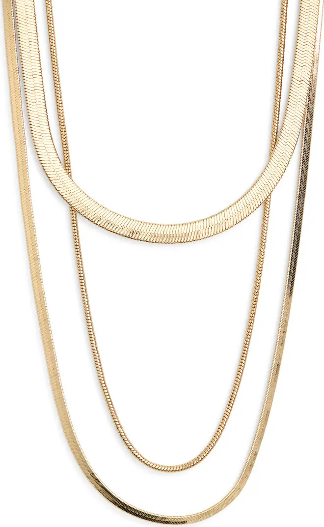 Draped Snake Chain Layered Necklace | Nordstrom Rack
