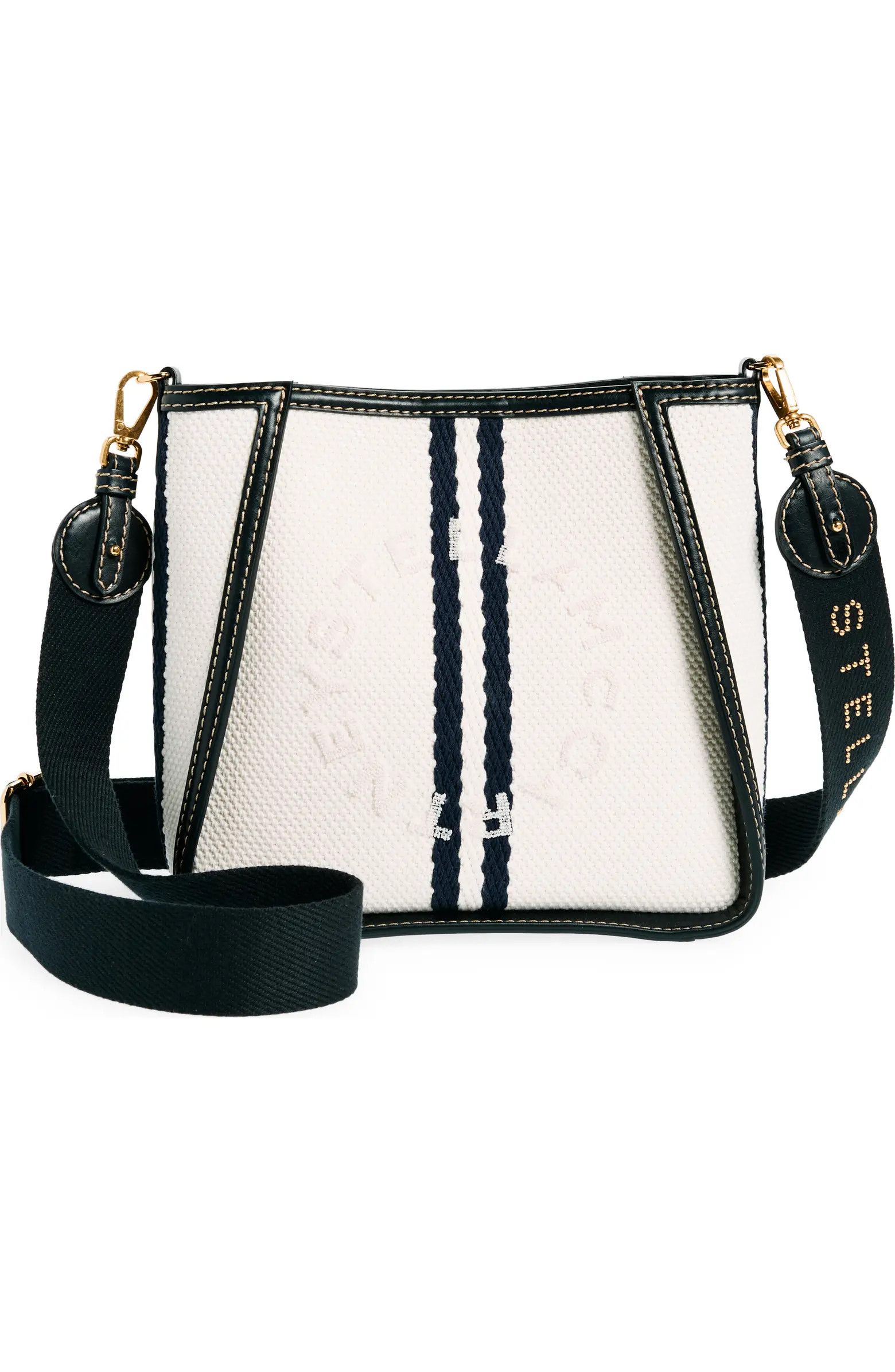 Stella McCartney Mini Stripe Canvas Crossbody Bag | Nordstrom | Nordstrom
