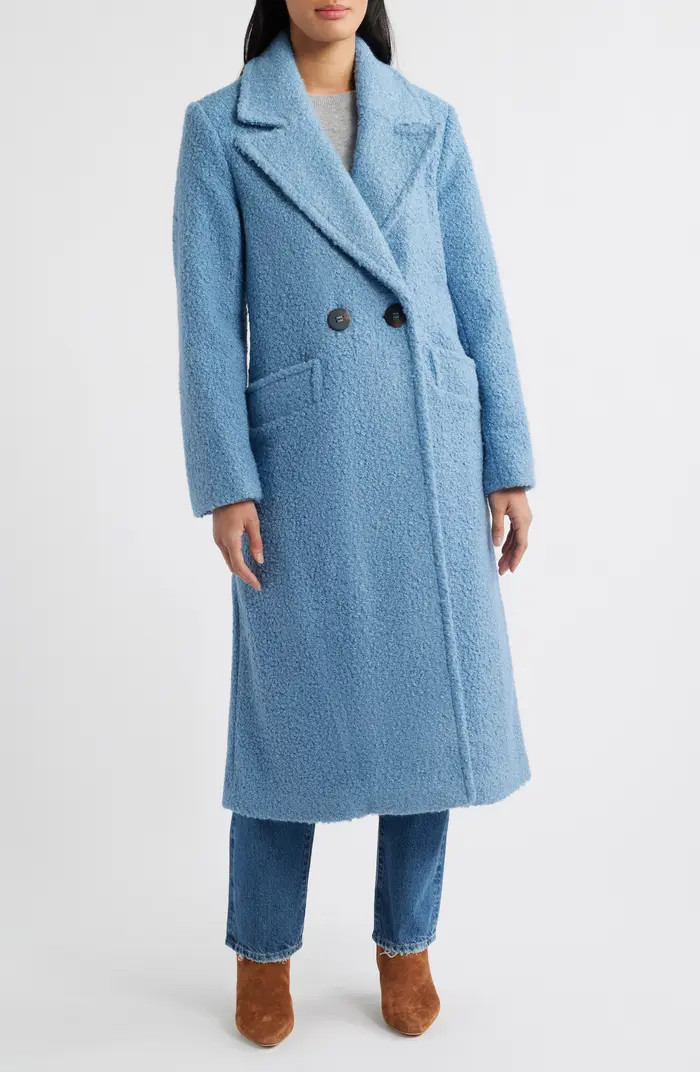 BCBGMAXAZRIA Double Breasted Bouclé Coat | Nordstrom | Nordstrom