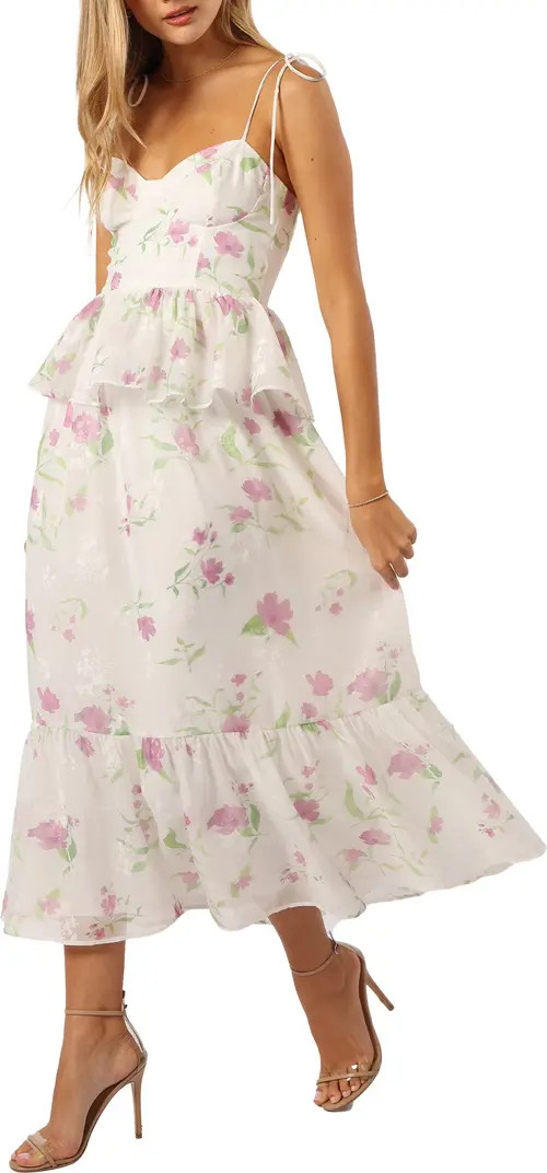 Floral Print Ruffle Maxi Dress | Nordstrom Rack