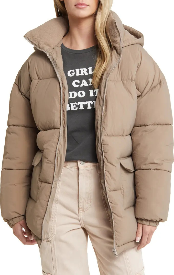 Hooded Longline Puffer Jacket | Nordstrom