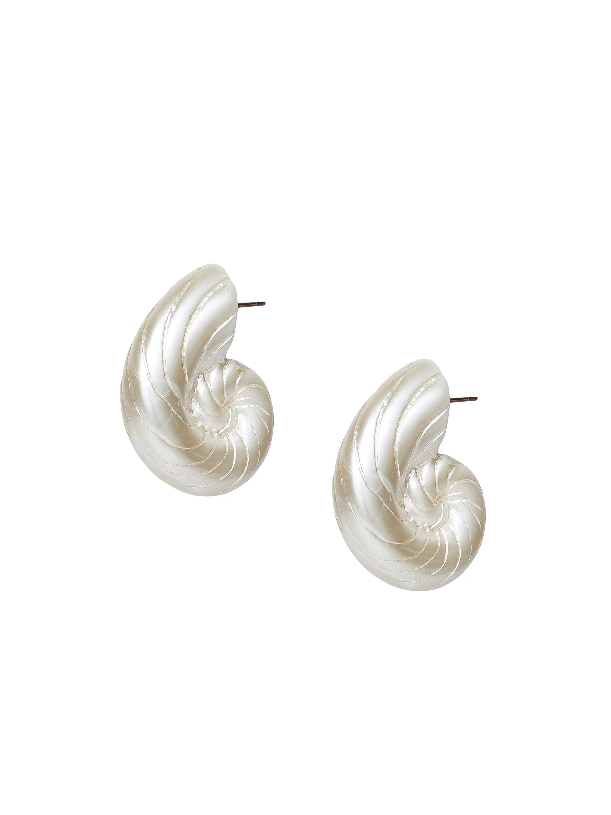 Nautilus 14K-Gold-Plated Stud Earrings | Saks Fifth Avenue