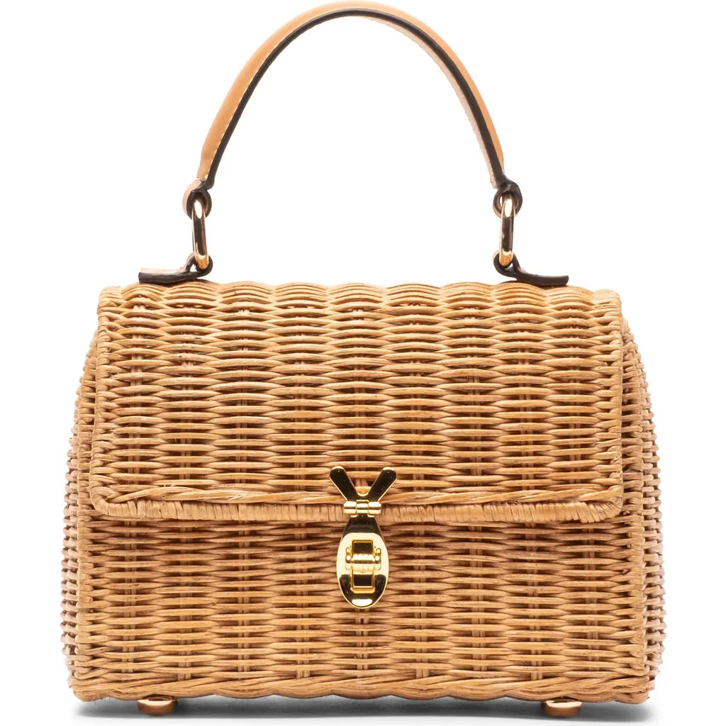 Frances Valentine Bunny Basket Wicker Handbag in Toast at Nordstrom | Nordstrom