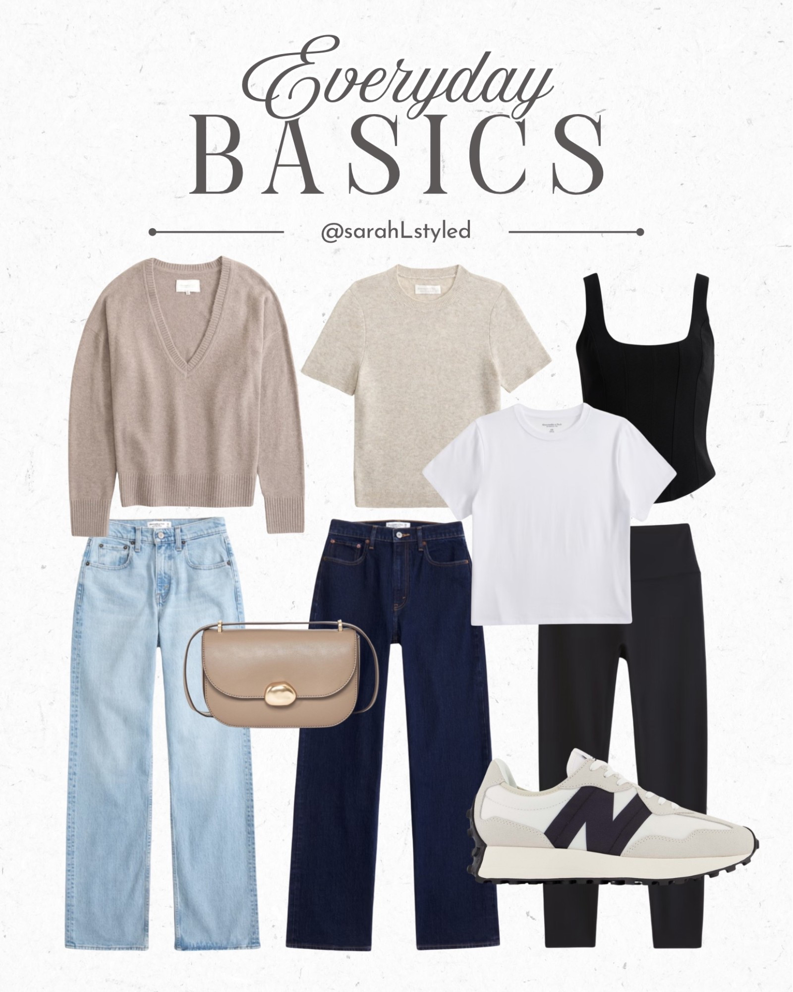 everyday basics, capsule wardrobe, neutral basics, wardrobe staples, everyday outfit, classic everyday style, minimalist outfit, elevated basics, timeless fashion, neutral outfit ideas, casual chic outfit, basic tee outfit, white t shirt outfit, neutral sweater outfit, straight leg jeans, everyday denim, black leggings outfit, everyday athleisure, casual everyday look, effortless outfit, clean girl style, off duty outfit, wearable basics, closet essentials

#LTKWorkwear #LTKPetite #LTKSaleAlert
