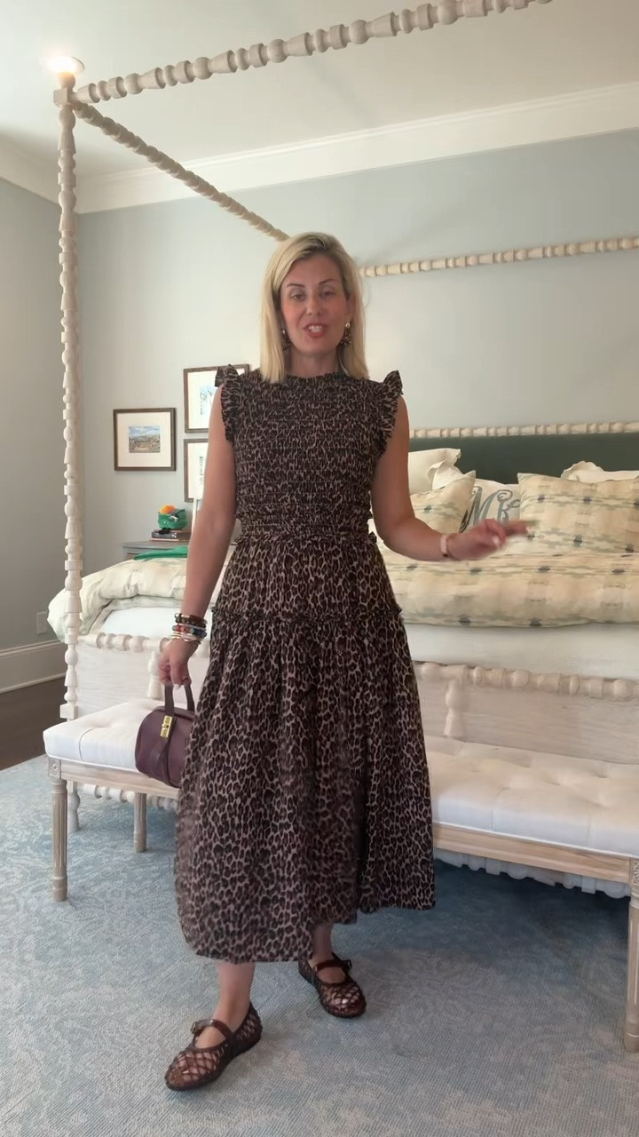 Pefect leopard print and oh so flattering dress! 
Dress - small 
Jelly’s - 8 tts

*code mixandmatch15 at Avara

#LTKSeasonal #LTKOver40 #LTKPetite