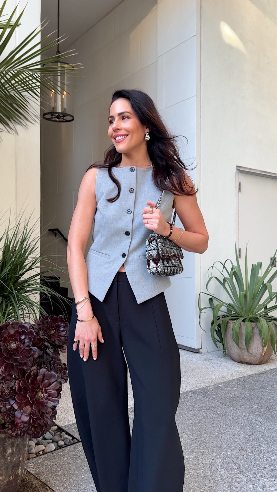 POV: you find an outfit that works for everything on your schedule.

Wore this look to a business meeting → girls lunch → happy hour and it couldn’t have been more perfect.
This gray vest (on sale for 1 more day) paired with my new barrel pants (I sized up for that relaxed oversized fit) is such a chic combo.

I love mixing high + low pieces to make an outfit feel elevated but effortless. Styled it with my Saint Laurent heels and finished the look with a designer bag borrowed from @vivrelle — a fun way to rotate luxury bags each month and try styles you’ve always wanted.
Use my code DIANACAROLINA for your first month free.

Spanx Discount Code:LTKSPANX 

Comment OUTFIT and I’ll DM you the links. #barrel #aritzia #workwear
