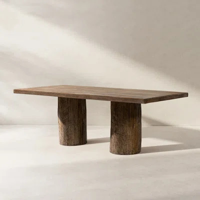 Jacquees 84" Solid Reclaimed Elm Double Pedestal 8-Person Dining Table | Wayfair North America
