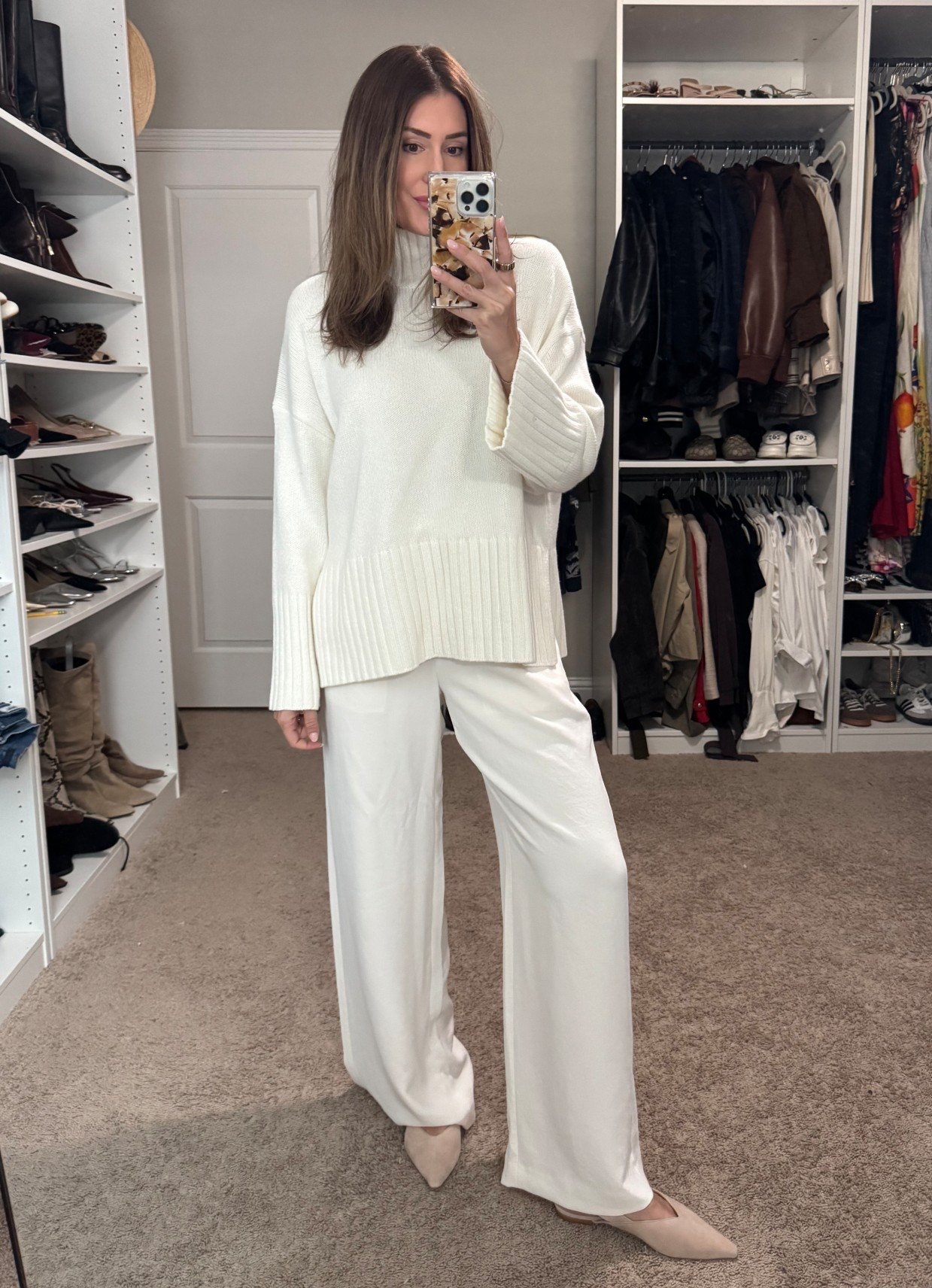 Medium in sweater, 
Medium in pants 

#LTKSeasonal #LTKStyleTip