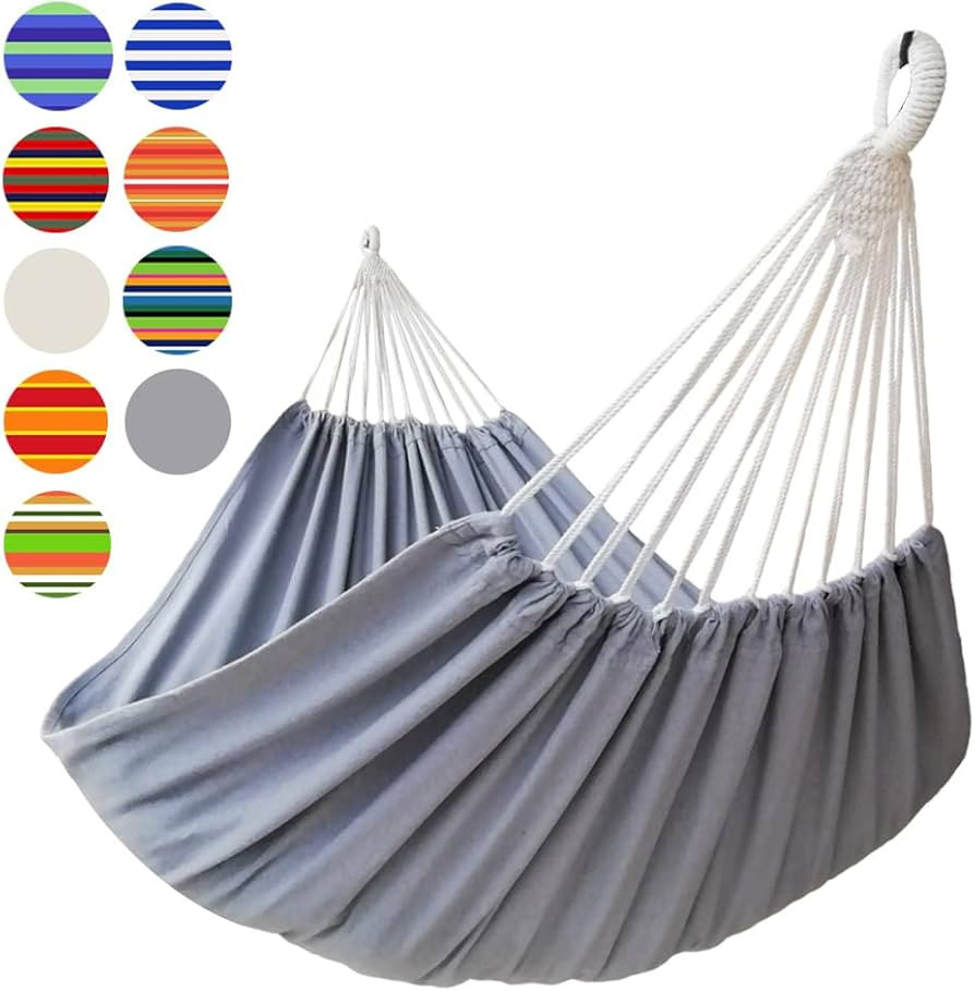 GOCAN Brazilian Double Hammock 2 Person Extra Large 330X150cm Load Capacity 600Pound Canvas Cotto... | Amazon (US)