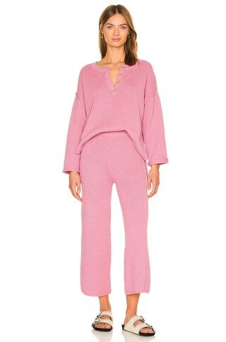 Free People Hailee Sweater Set in Smoked Pink from Revolve.com | Revolve Clothing (Global)