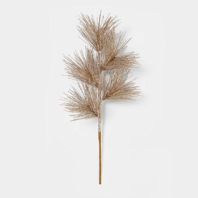 17in Champagne Glitter Hard Needle Natural Stem Pick - Wondershop™ | Target