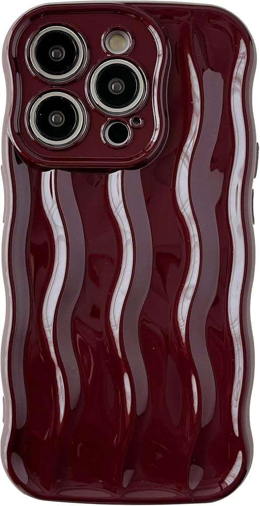 Caseative for iPhone 15 Pro Case,Water Ripple Pattern Curly Wave Frame Soft Compatible with iPhon... | Amazon (US)