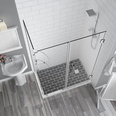 Bromley GS 60" x 72" Rectangle Hinged Shower Enclosure | Wayfair North America