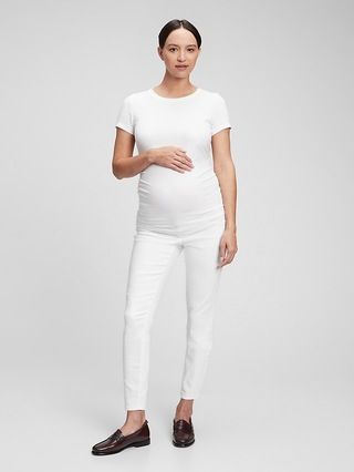 Maternity Inset Panel Skinny Jeans with Washwell | Gap (US)